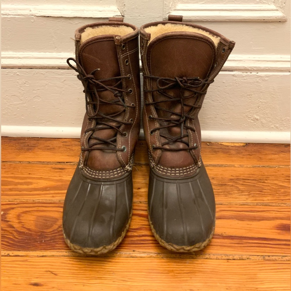 LL Bean 10” shearling lined winter boots EUC